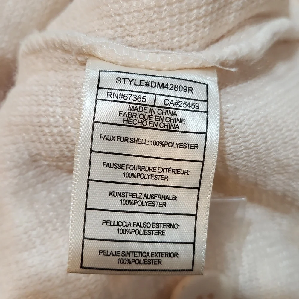 Steve Madden Off-White Sherpa Coat - Picture 6 of 10